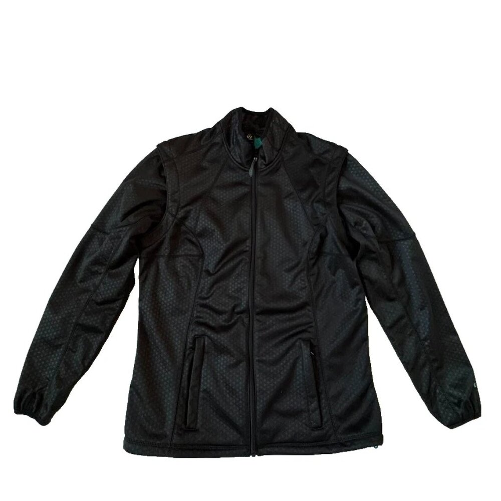 Axial Women L Black Full Zip Moto Cycle Jacket Softshell Block Vest Windblocker